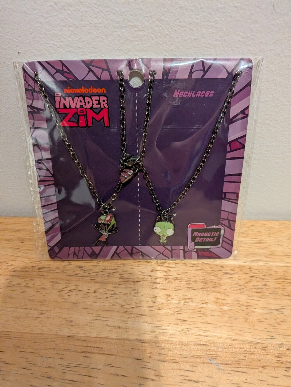 Nickelodeon Invader Zim Dual Necklace Set - Green & Pink Accents